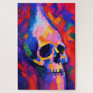 Abstrakter Totenkopf-Wandkunst-Druck
