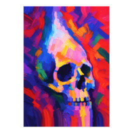 Abstrakter Totenkopf-Wandkunst-Druck Fotodruck