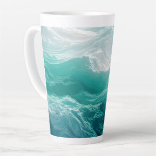 Abstrakter Traum Blaugrüne Ozeanwellen  Milchtasse