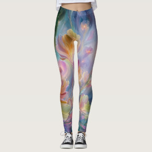 Abstrakter traumhafter Blumengarten Leggings