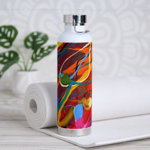 Abstrakter Tropfen Paint Trinkflasche