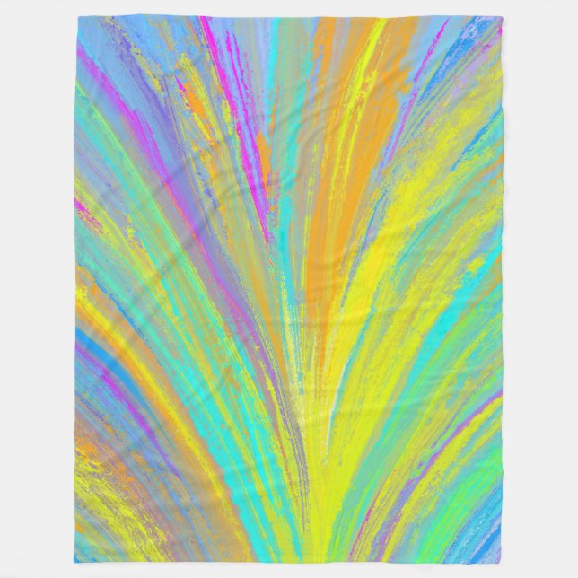 Abstrakter tropischer Sommerspass Fleecedecke (Vorderseite)
