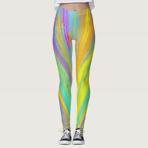 Abstrakter tropischer Sommerspass Leggings