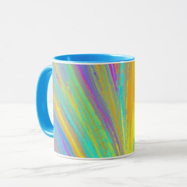 Abstrakter tropischer Sommerspass Tasse (Vorderseite Links)