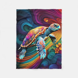 ABSTRAKTER TURTBLANKET FLEECEDECKE