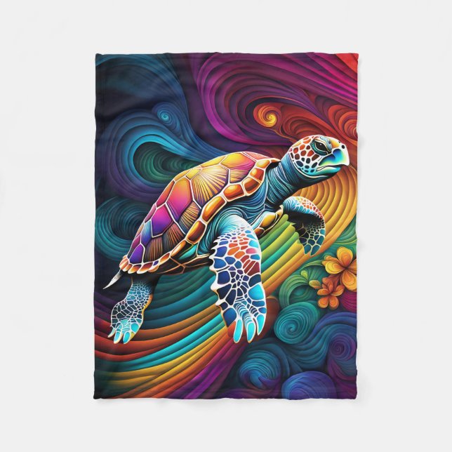 ABSTRAKTER TURTBLANKET FLEECEDECKE (Vorderseite)
