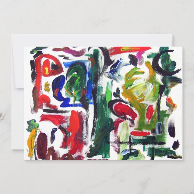 Abstrakter "typischer Tag" Einladung (Vorderseite)