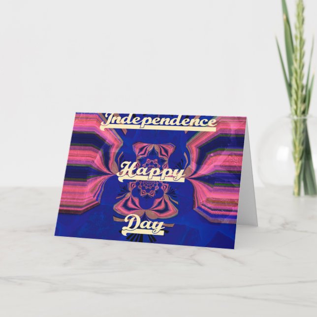 Abstrakter Unabhängigkeitstag Feier Kunst Karte (Vorderseite)