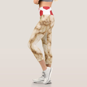 Abstrakter und roter Punkt Zazzle_Growshop. Capri Leggings