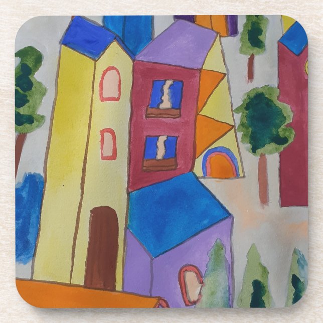 Abstrakter Untersetzer im Sommer (Vorderseite)