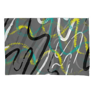 Abstrakter Urban: Grunge Wave Lines. Kissenbezug