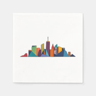 Abstrakter Urban Skyline Vector Serviette