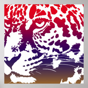 Abstrakter Vektor - Leopard Poster