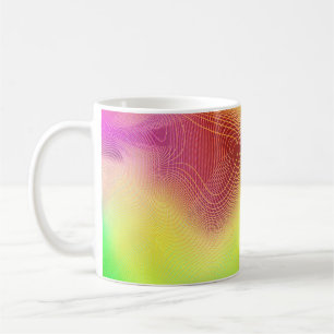 abstrakter verschwommener Hintergrund. mehrfarbige Kaffeetasse