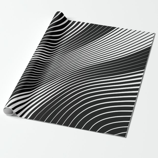 Abstrakter verzerrter diagonal gestreifter Hinterg Geschenkpapier (Ungerollt)