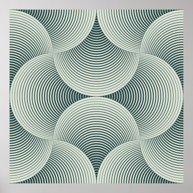 Abstrakter verzierter geometrischer Hintergrund de Poster (Vorne)
