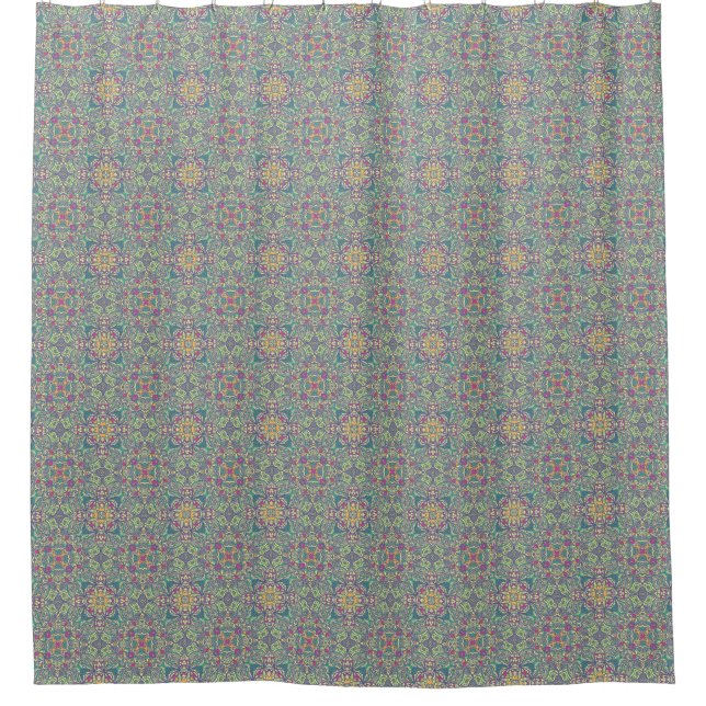 Abstrakter Vintager Hintergrund Duschvorhang (Vorderseite)