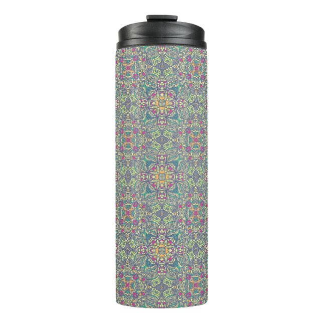 Abstrakter Vintager Hintergrund Thermosbecher (Vorderseite)