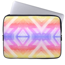 Abstrakter Wasserfarb-Geometrie-Hintergrund-Wrap Laptopschutzhülle