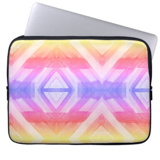 Abstrakter Wasserfarb-Geometrie-Hintergrund-Wrap Laptopschutzhülle