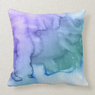 Abstrakter Wasserfarbe-Hintergrund handgemalt 6 Kissen