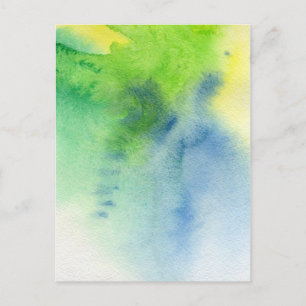 Abstrakter Wasserfarbe-Hintergrund handgemalt 8 Postkarte