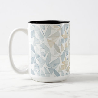 "Abstrakter Wasserfarben-Geometrischer Neutraler B Zweifarbige Tasse