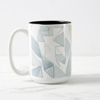 "Abstrakter Wasserfarben-Geometrischer Neutraler B Zweifarbige Tasse