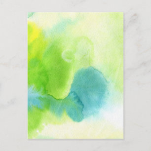 Abstrakter Wasserfarben-Hintergrund, handgemalt 16 Postkarte