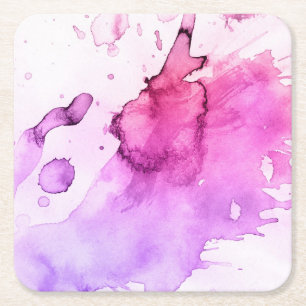 Abstrakter Wasserfarben-Hintergrund handgemalt 5 Rechteckiger Pappuntersetzer