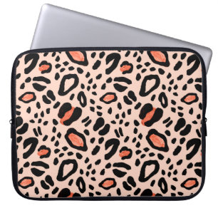 Abstrakter Wasserfarben-Leopard. Tierdruckmuster Laptopschutzhülle