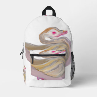 Abstrakter Wasservogel Bedruckter Rucksack