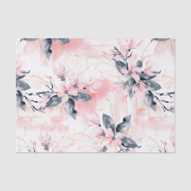 Abstrakter Watercolor gemalte rosa Seidenpapier (Vorderseite)