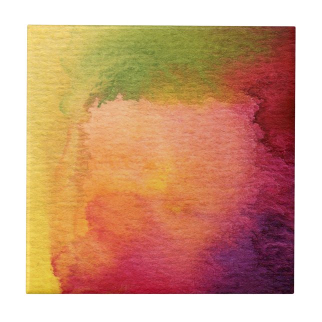 Abstrakter Watercolor gemalter Hintergrund Fliese (Vorderseite)