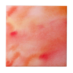 Abstrakter Watercolor-Hintergrund - Orange Fliese