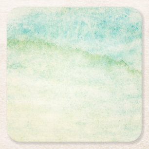 Abstrakter Watercolorhintergrund Rechteckiger Pappuntersetzer