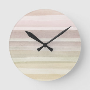 Abstrakter Watercolorhintergrund Runde Wanduhr