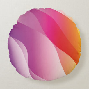 Abstrakter Wavy Hintergrund. Darstellung mit Farbe Rundes Kissen