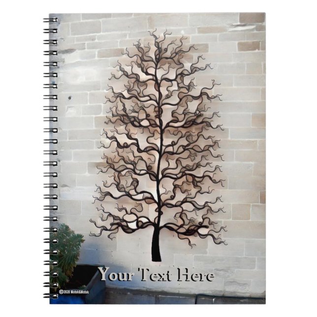 Abstrakter Wavy Tree Notizblock (Vorderseite)