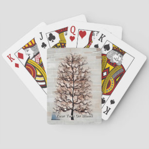 Abstrakter Wavy Tree Spielkarten