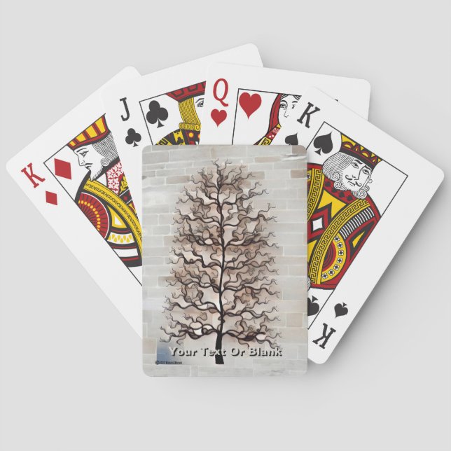 Abstrakter Wavy Tree Spielkarten (Rückseite)