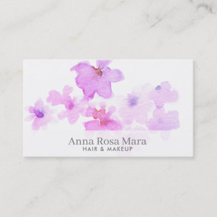 *~* abstrakter weicher eleganter BlumenWatercolor Visitenkarte