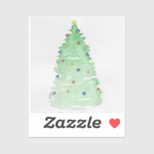 Abstrakter Weihnachtsbaum Aufkleber