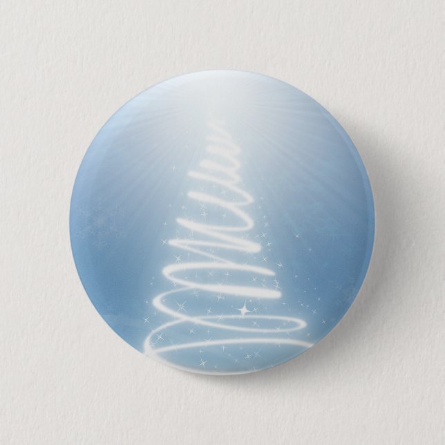 Abstrakter Weihnachtsbaum Button (Vorderseite)