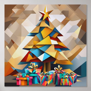 Abstrakter Weihnachtsbaum Foliendrucke