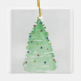 Abstrakter Weihnachtsbaum Keramikornament