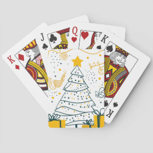 Abstrakter Weihnachtsbaum Spielkarten