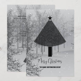 Abstrakter Weihnachtsbaumbetrieb Einladung