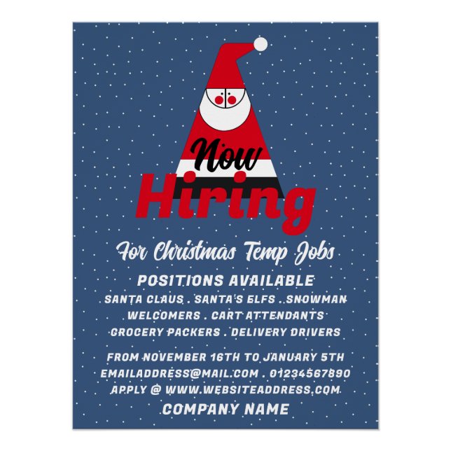 Abstrakter Weihnachtsmann, Saisonwerbung Poster (Vorderseite)