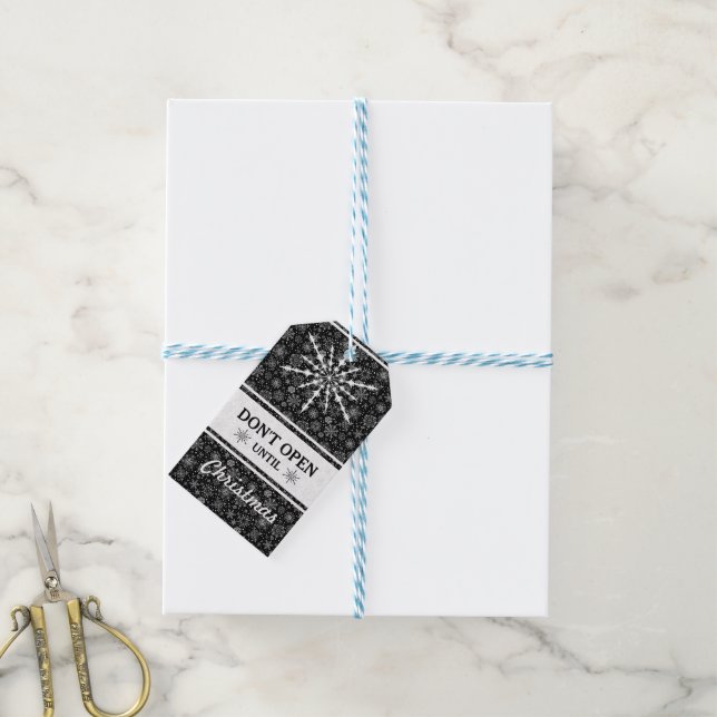 Abstrakter Weihnachtsstar Geschenkanhänger (Mit Garn)